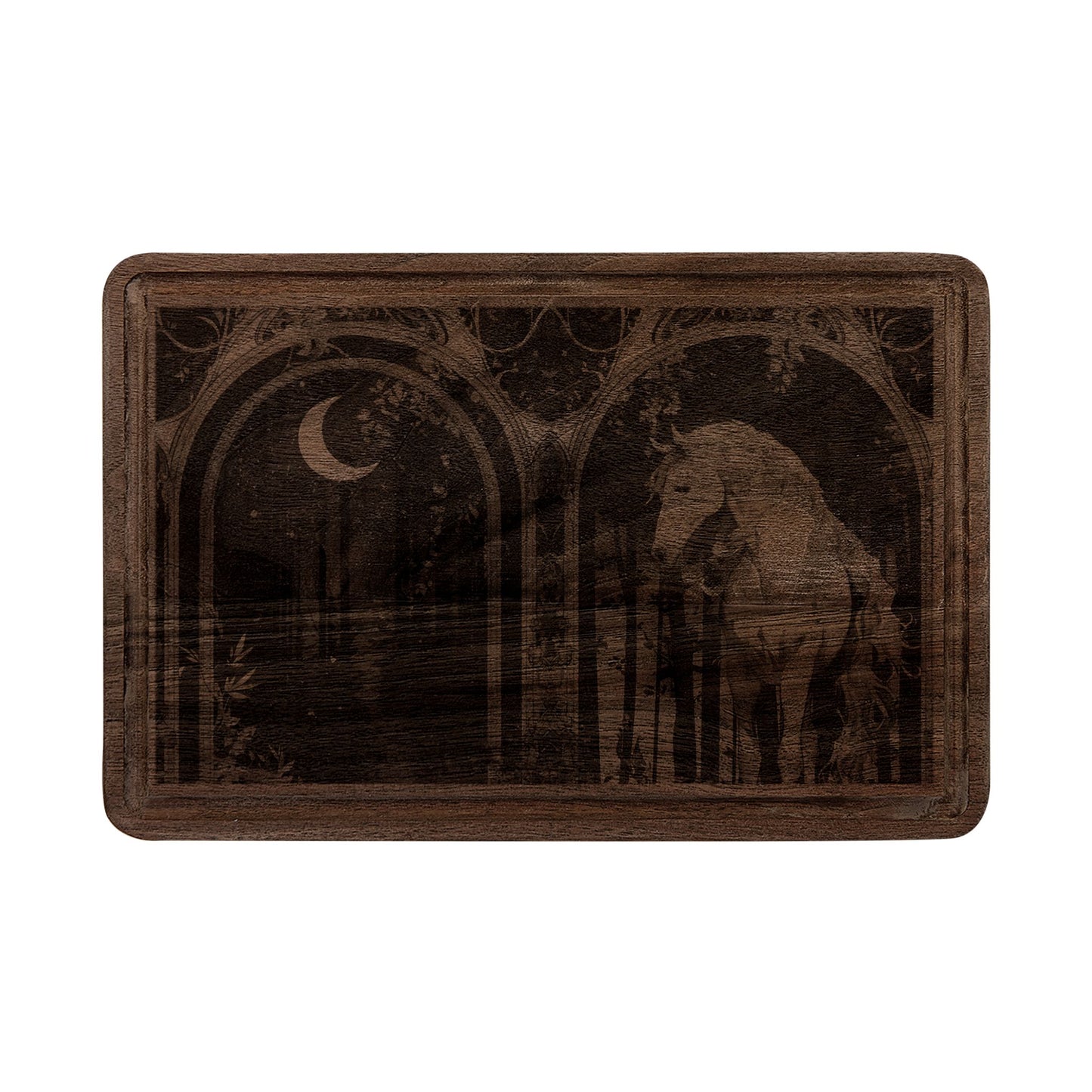 Engraved Unicorn Woodland Cutting Board — Decorative Serving & Cheese Board