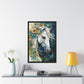 Floral White Horse Framed Poster | Equine Art Wall Decor
