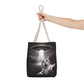 Alien Abduction Cat Tote Bag — Funny UFO Selfie Canvas Tote