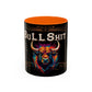 Bull Shit Coffee Mug - Colorful Bull Illustration Accent Mug (11/15oz)