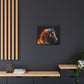 Fiery Stallion Horse Wall Art- Framed Matte Canvas