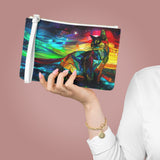 Stained Glass Cat Clutch Bag — Colorful Rainbow Cat Wristlet Purse