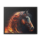 Fiery Stallion Horse Wall Art- Framed Matte Canvas