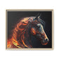 Fiery Stallion Horse Wall Art- Framed Matte Canvas