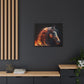 Fiery Stallion Horse Wall Art- Framed Matte Canvas