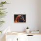 Fiery Stallion Horse Wall Art- Framed Matte Canvas