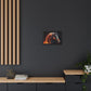 Fiery Stallion Horse Wall Art- Framed Matte Canvas