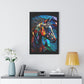 Stained Glass Horse Framed Poster – Colorful Equine Art Print