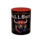 Bull Shit Coffee Mug - Colorful Bull Illustration Accent Mug (11/15oz)