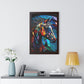 Stained Glass Horse Framed Poster – Colorful Equine Art Print